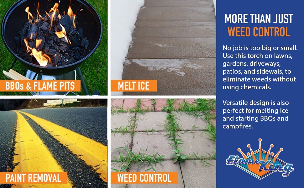 Wide Flame Weed Burner Propane Torch Self Igniting