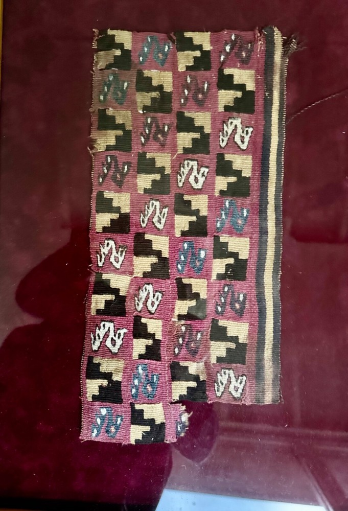 Pre columbian Textile Inca Peru framed