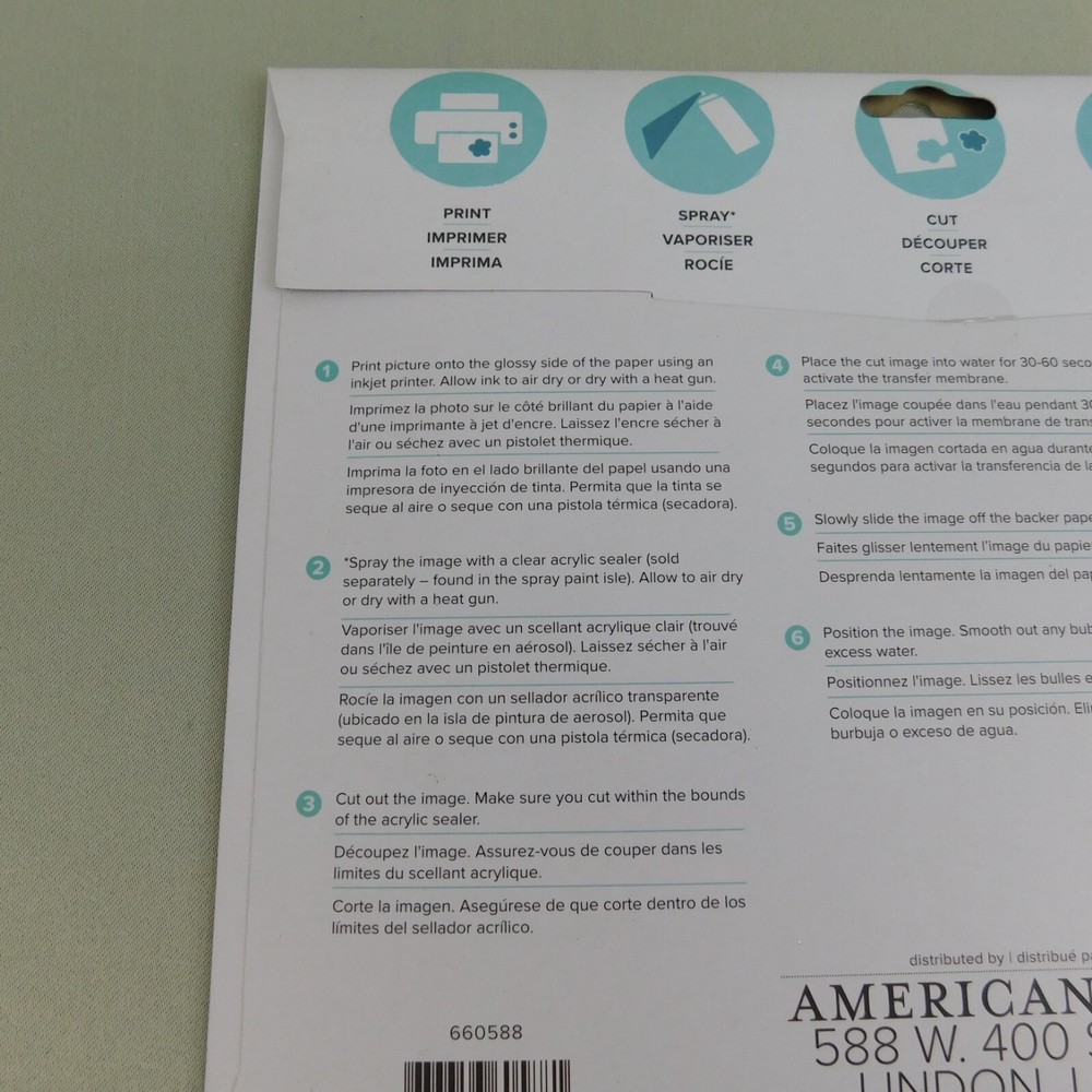 We R Memory Keepers Spin It Waterslide Paper A4 Transparent 4 Pages #2575