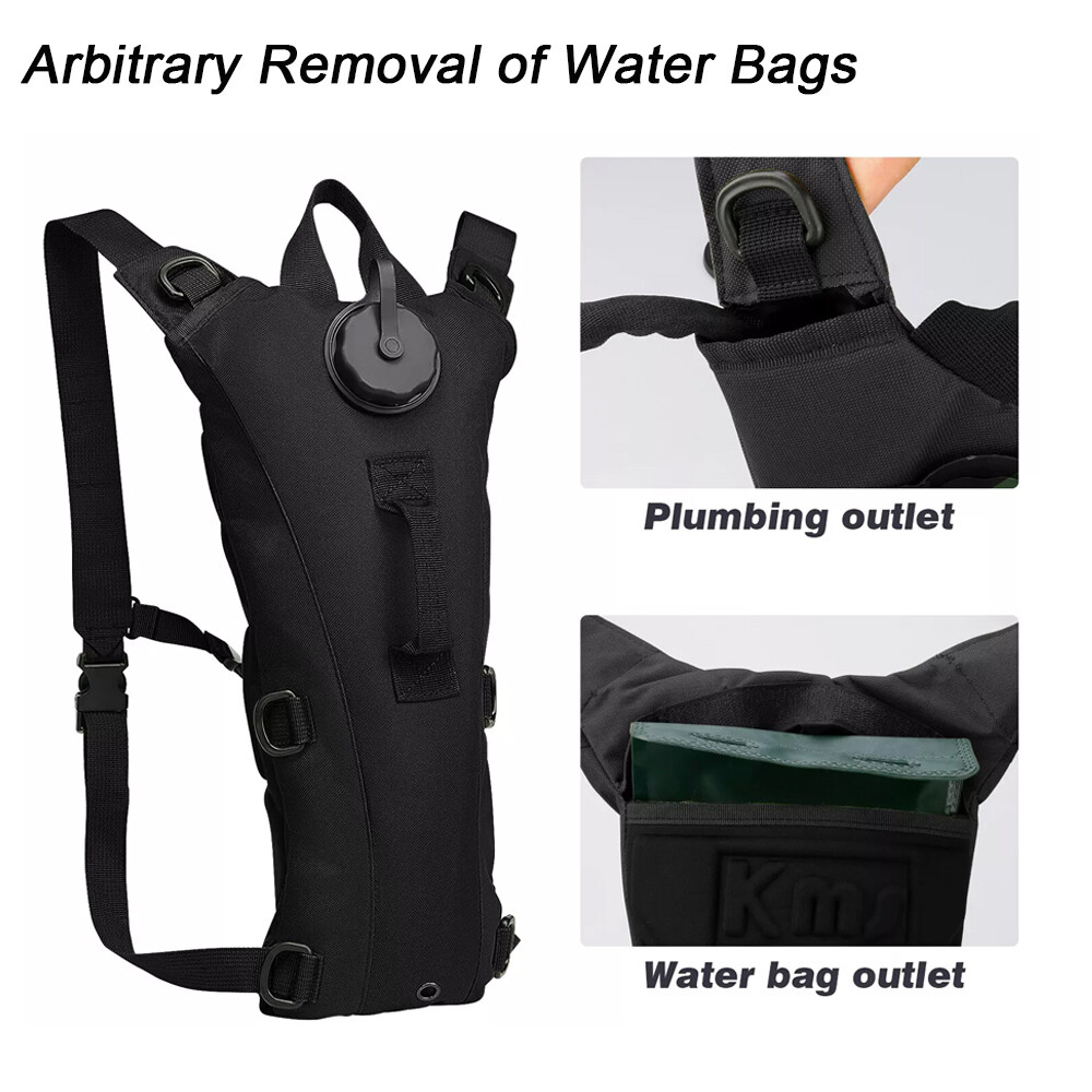 Water Bladder Backpack Nylon Tactical Hydration Pack Bag Running Jogging Cycling