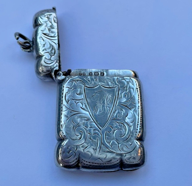 Silver vesta case 1900 John Rose no. 48