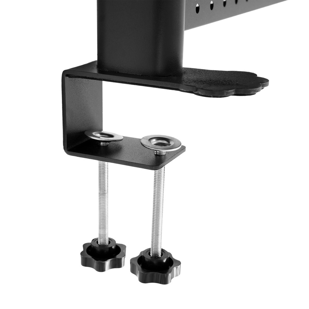 Premium Black Desktop Bookshelf with Adjustable Shelves & Pegboard Organizer