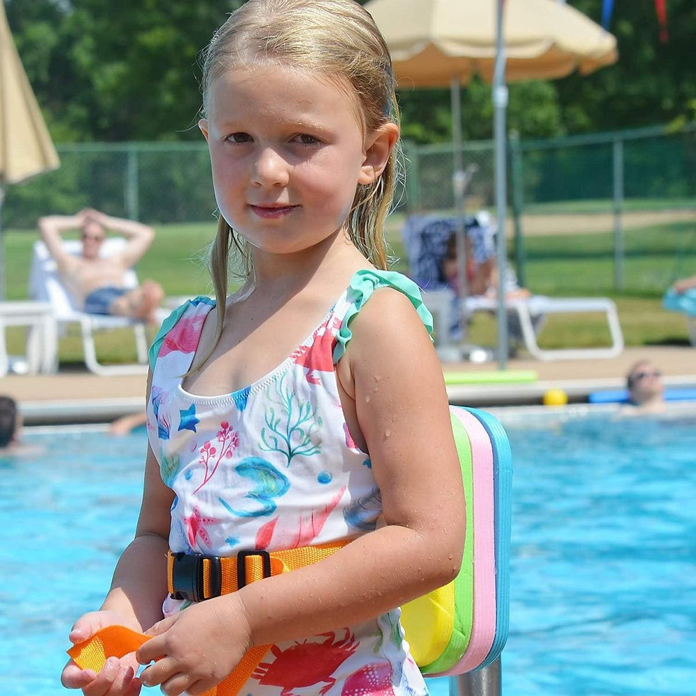 Swim Float Kids Back Belt: Pool Safe Dual-Lock Buckle 140Lbs Pull-Tested - Zero