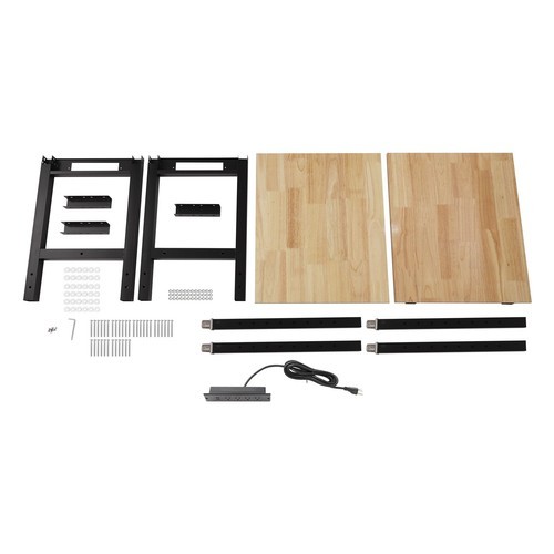 2000 lbs Adjustable Workbench Heavy-Duty Work Table with Power Outlets 48x20in