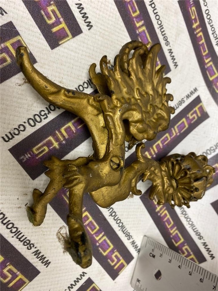 2 OLD Dragon Candlesticks from house from 1845- Maybe Brass