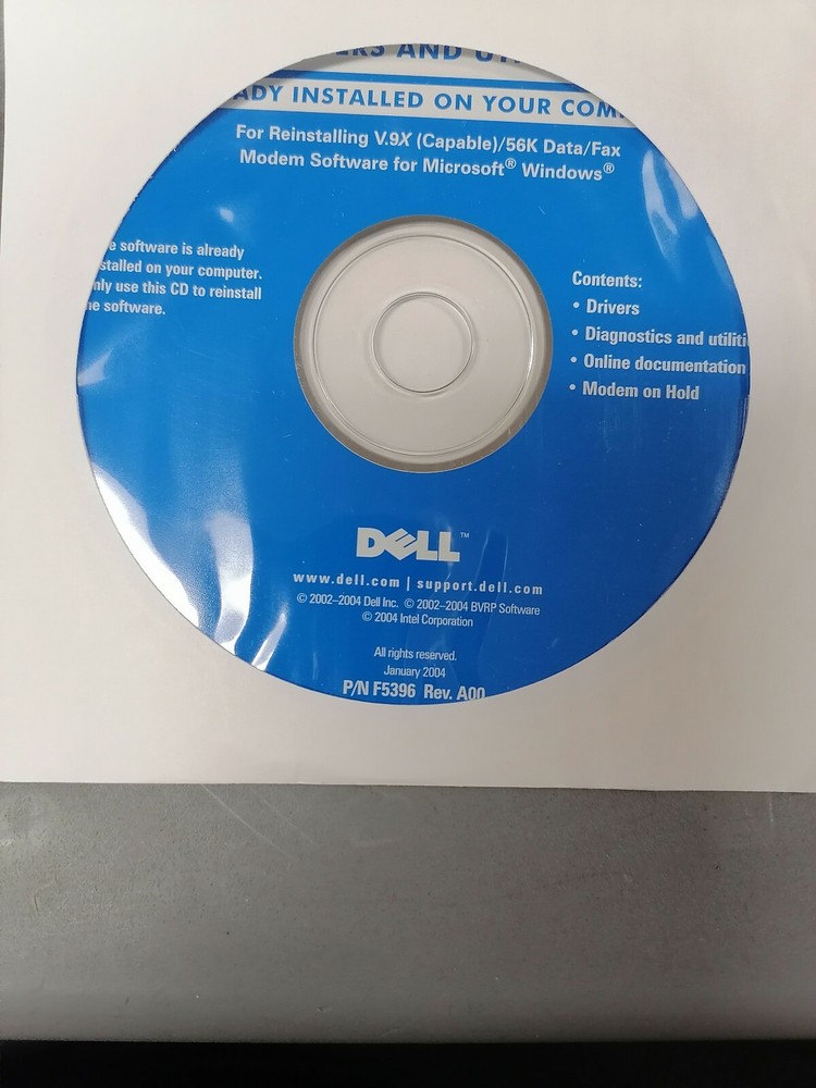 Dell Drivers & Utilities Modem Software F5396