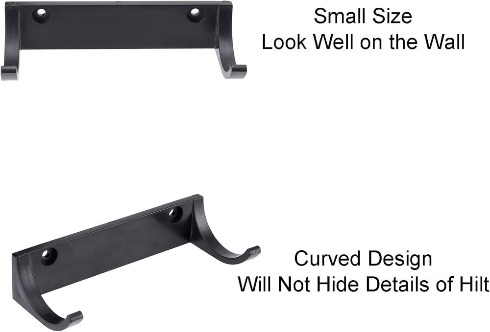 Horizontal Lightsaber Wall Mount Display Rack, Black, Single Holder