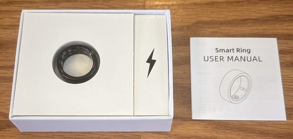 HX3918 Smart Ring Health Tracker Bluetooth Size 9 in Black iOS & Android w/ App