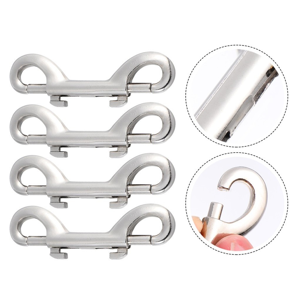 Double Ended Trigger Hook Snap Clips 4 Pcs for Ropes and Chains