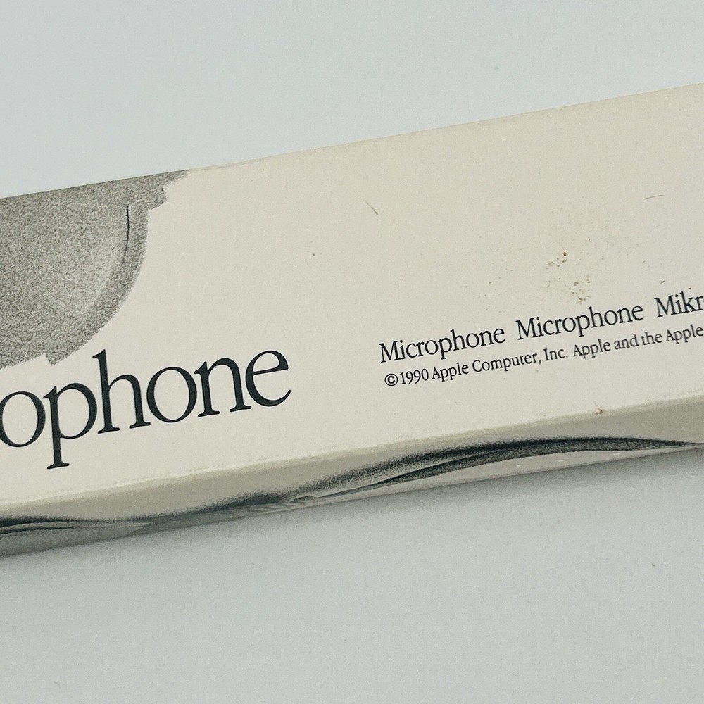 VINTAGE 1990 Apple Microphone Original Box Apple Computer Mic Electronics NEW