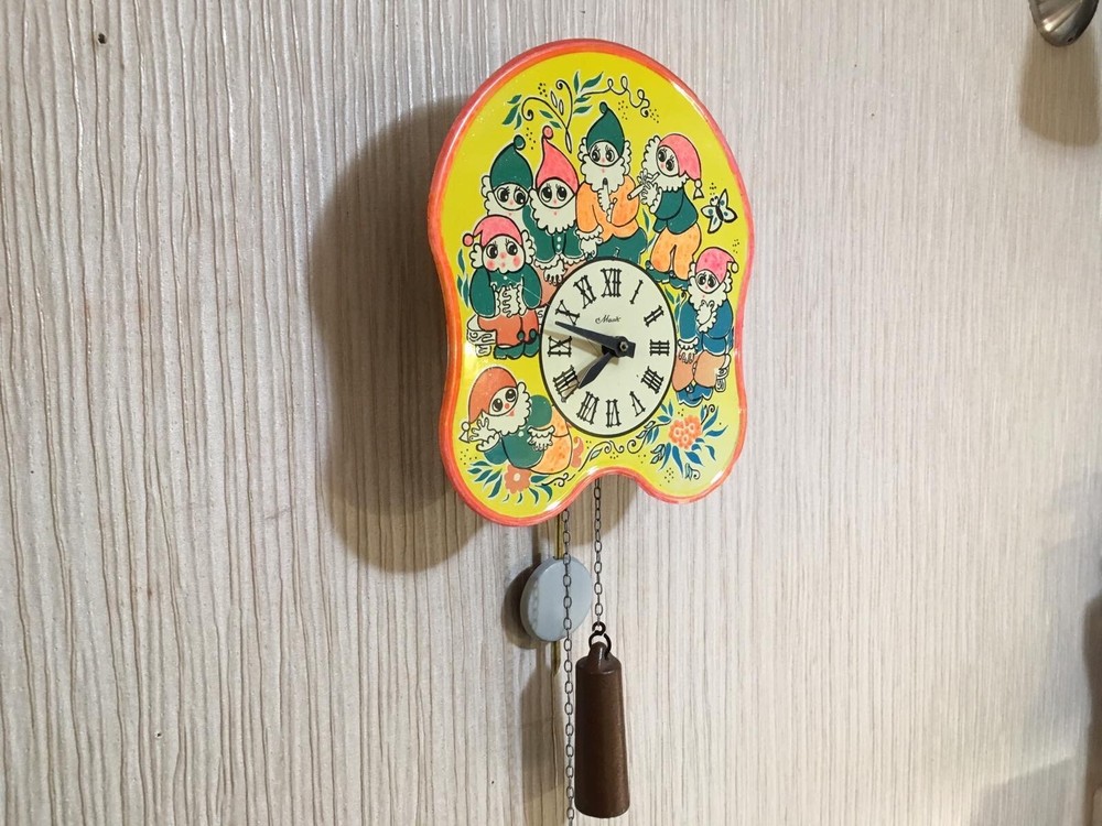 Vintage Clock Soviet Mechanical Clock Working Soviet CLOCK Soviet Wall Clock