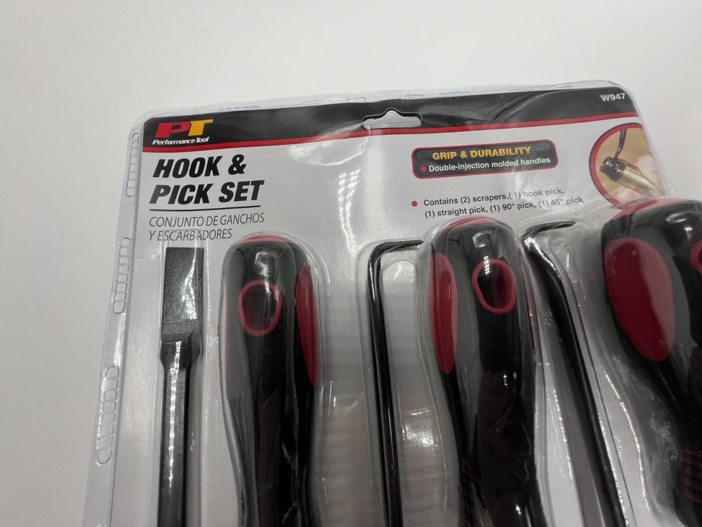 Performance Tool 6 piece Hook & Pick Set W947 Durable Double-Injection