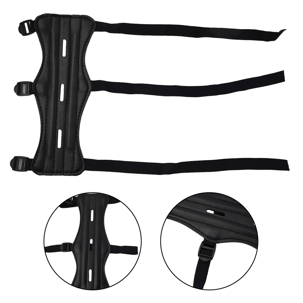 Extended Leather Guard for Bow Gear Practical Hole Design for Efficiency