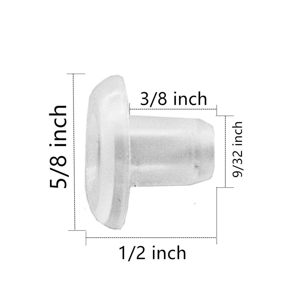 10pcs Horizontal Blinds Bottom Rail Ladder Cord Button Plug One Size, White