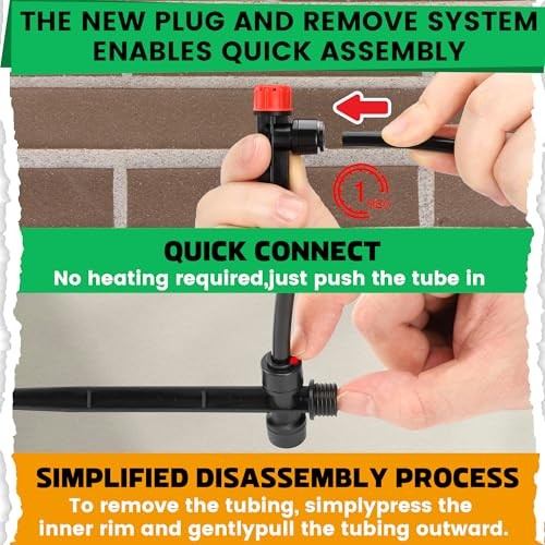 60pcs Quick-Connect Drip Irrigation 60PCS Drip Irrigation Stream Emitters