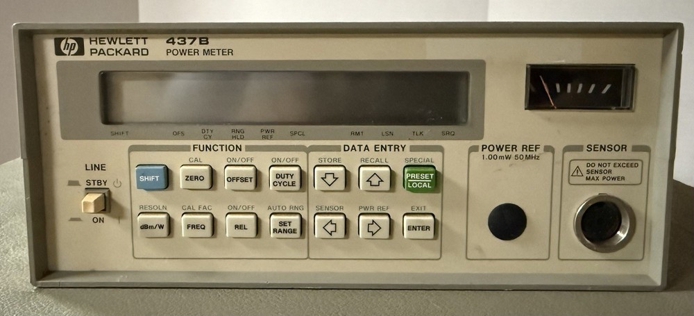 HP / Agilent 437B OPT.3 RF Power Meter Tested