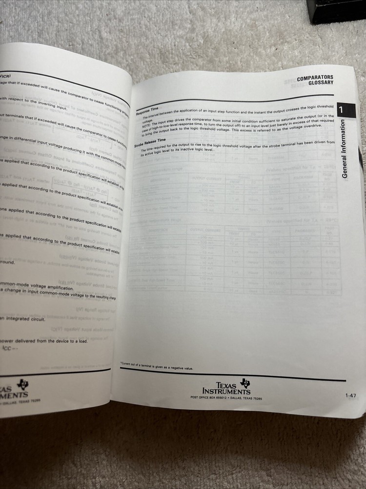 1989 Linear Circuits -Amplifiers Comparators & Special Functions Data Book Vol 1