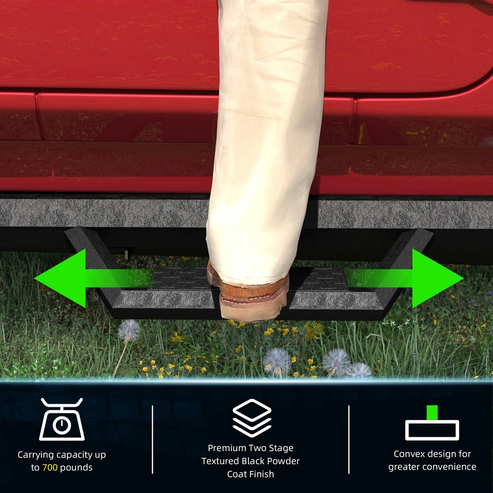 Running Boards Side Steps For 18-26 Wrangler JL (Include 4XE Model) Two Stairs