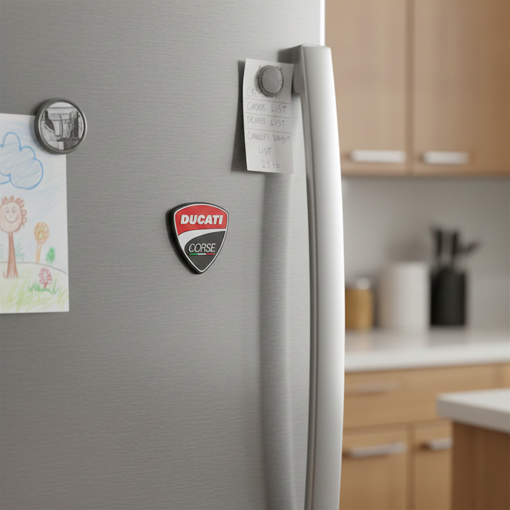 Genuine Ducati DC Shield Black/Red Magnet