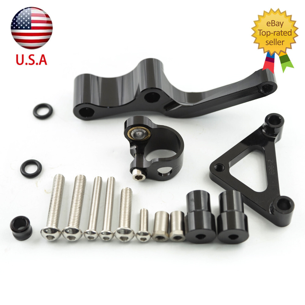 For Ducati Monster 696 CNC Steering Damper & Bracket Mount Kit Holder Support