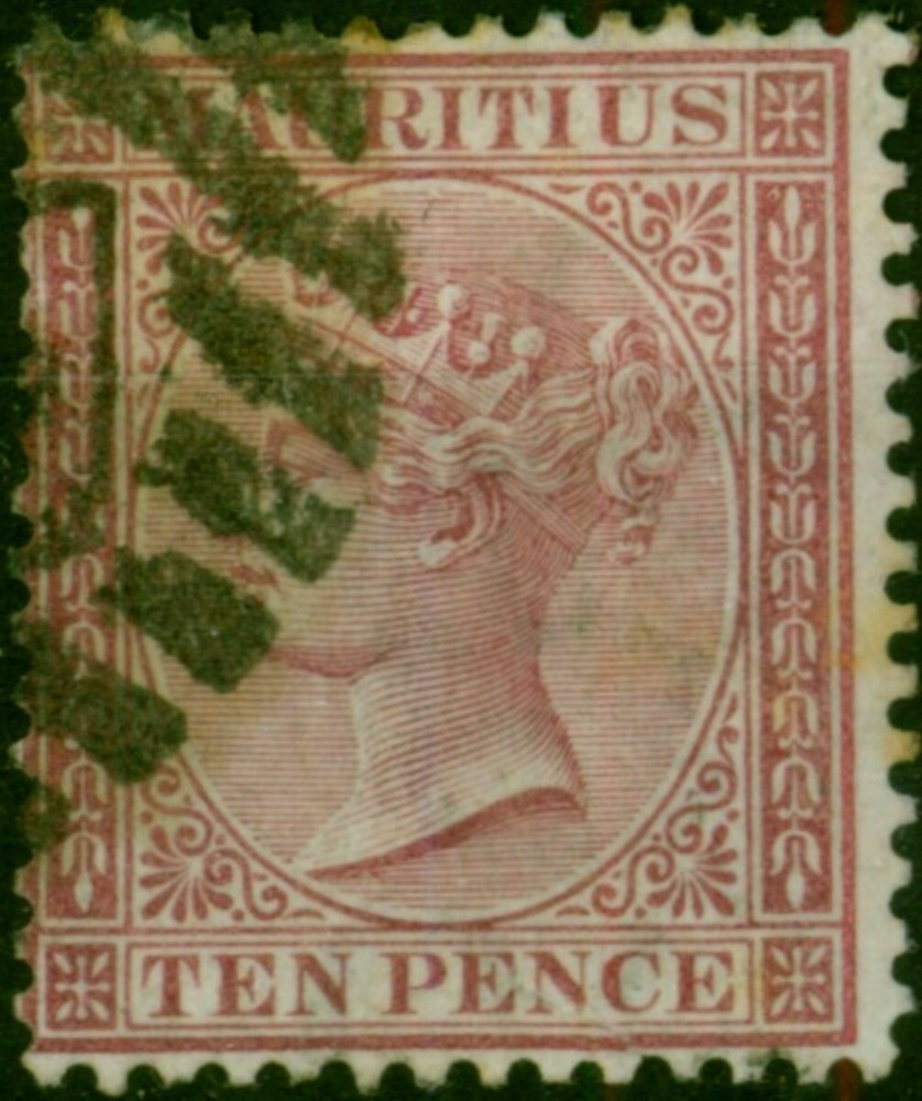 Mauritius 1872 10d Maroon SG67 Fine Used (3)