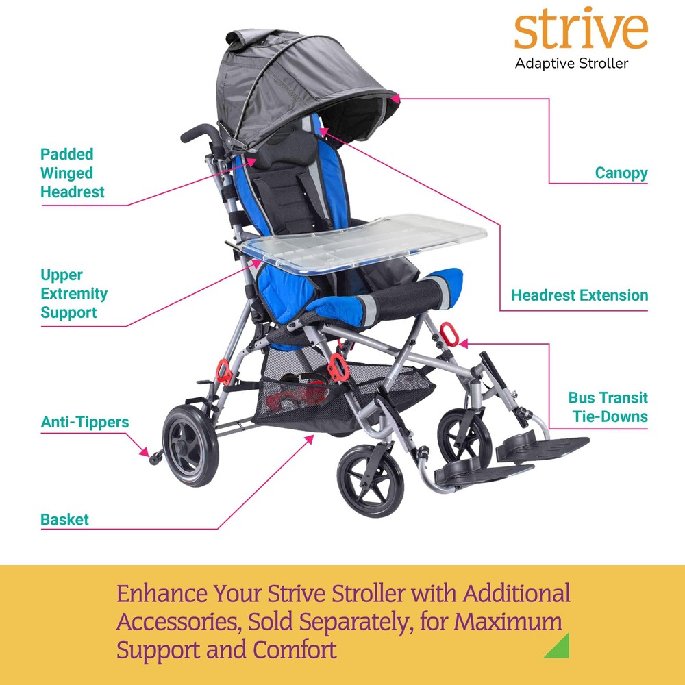 Circle Specialty Bus Transit Tie-Downs for Strive Adaptive Stroller – Red,...