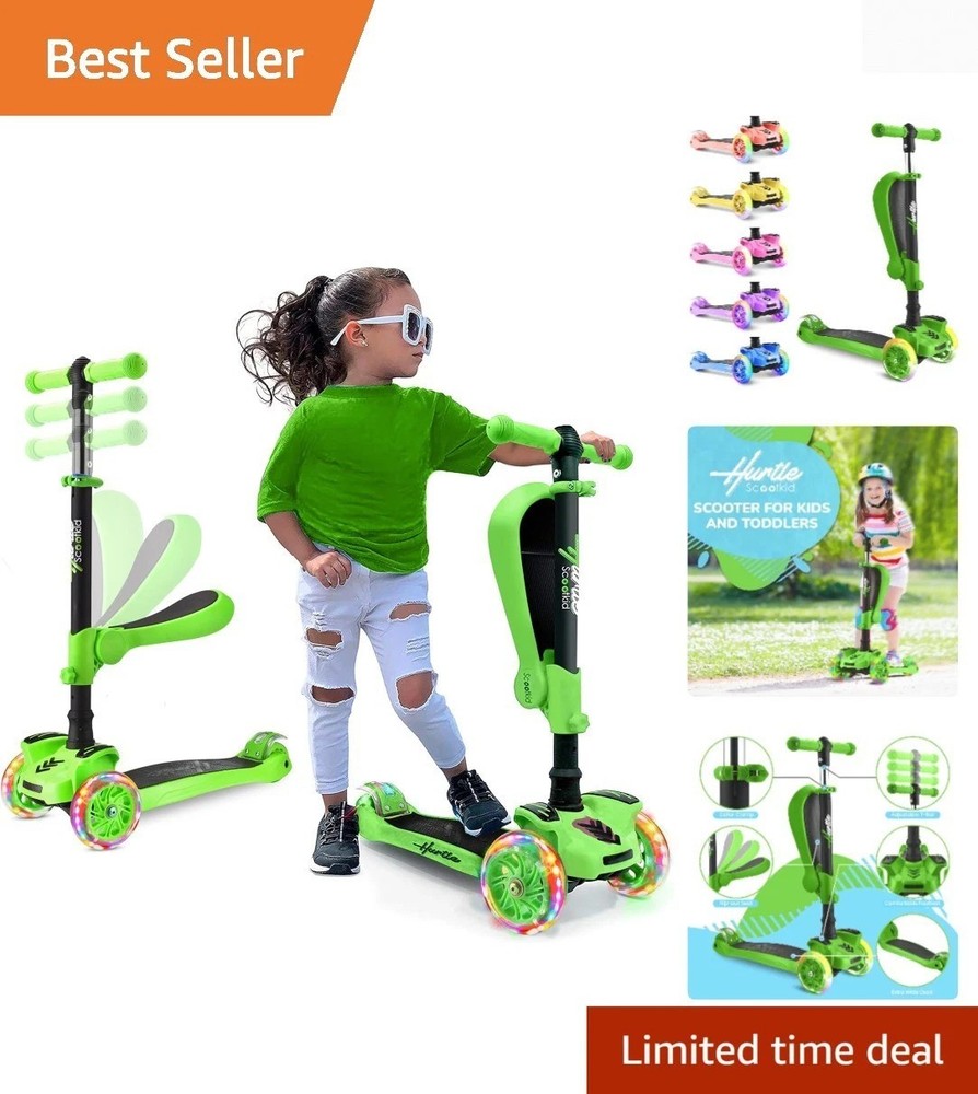 Versatile 3-Wheeled Kids Scooter - Sit or Stand Design with Adjustable Handlebar