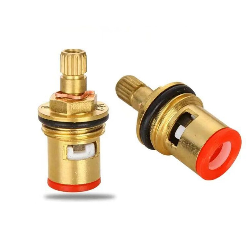 Faucet Valve Ceramic Stem 20 Teeth Ceramic Disc Cartridge Replacement Quarter...