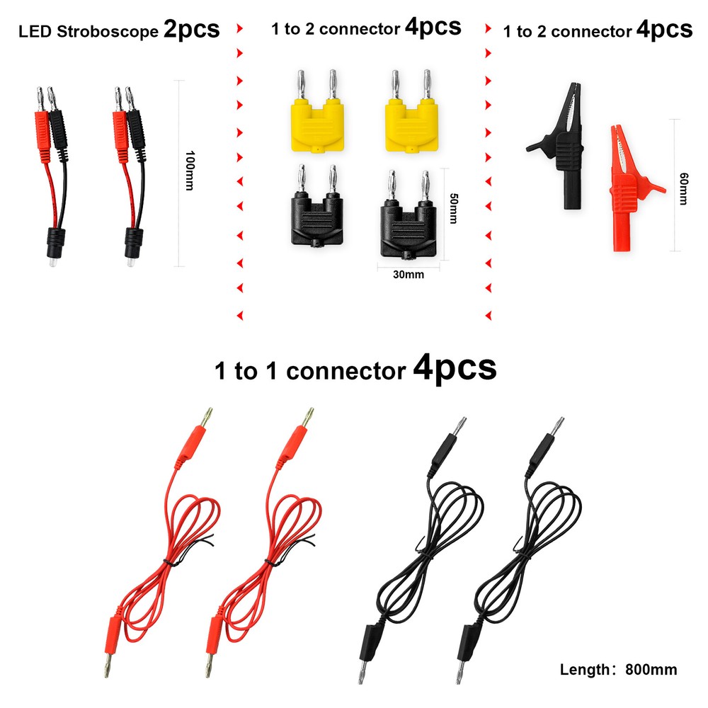 92PCS Multimeter Test Leads Kit Electronic Tool With Alligator Clip Probe Device