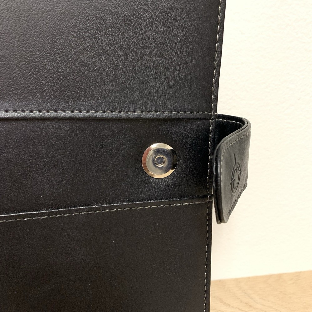 Franklin Covey Day Timer 7-Ring Planner Organizer Black Leather Magnetic Snap