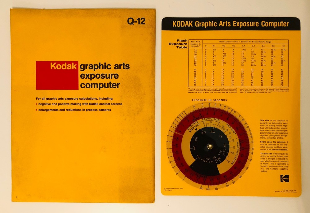 Kodak Q12 Exposure Calculator with Informations