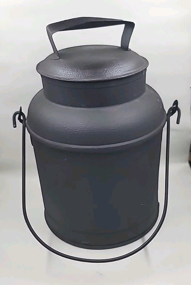 Rustic Tin Milk Can 11" X 7" Diameter