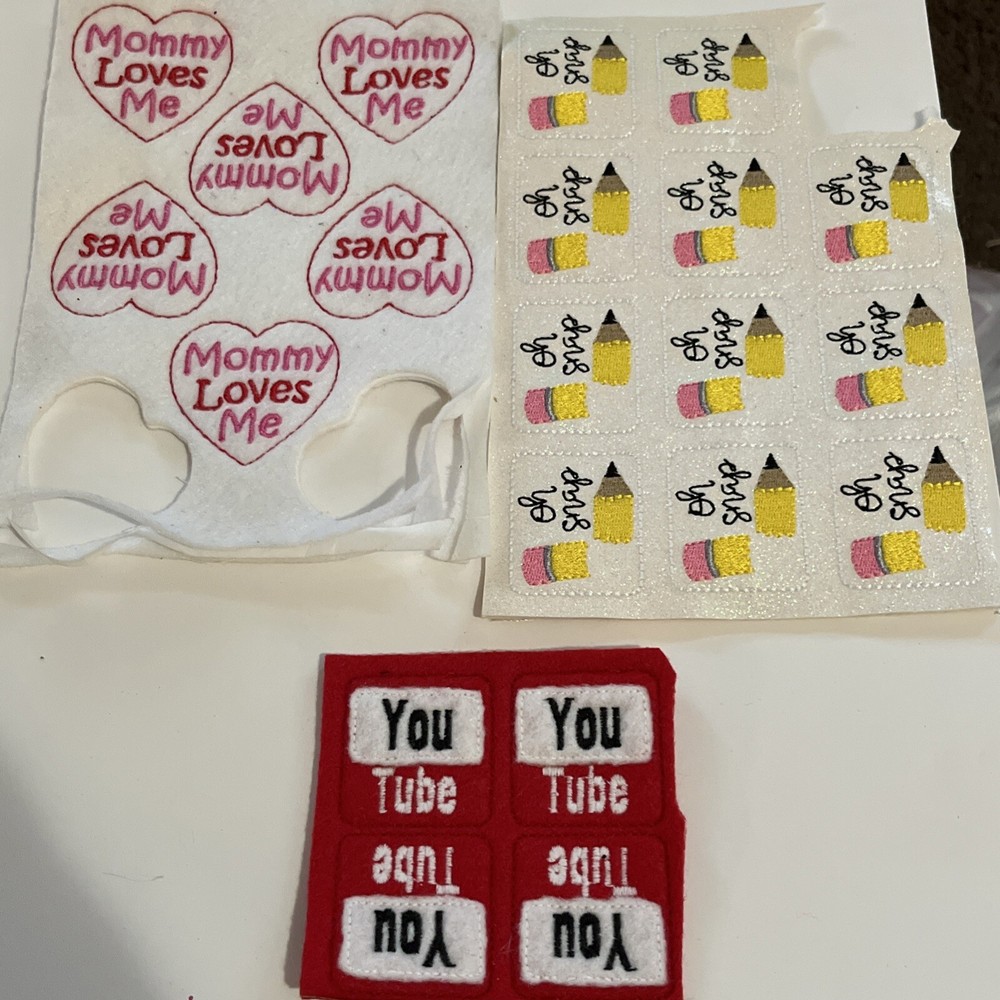 3 Sheets Of Bow Embellishments Random Uncut