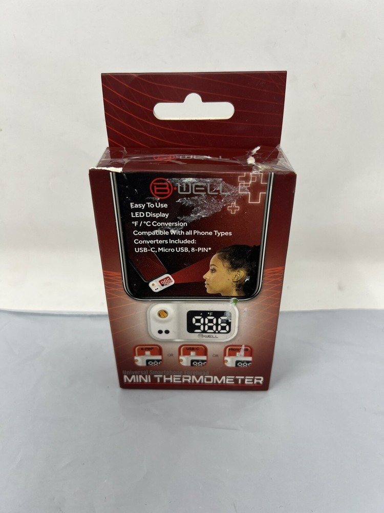 B Well Universal Smartphone Forehead Mini Thermometer