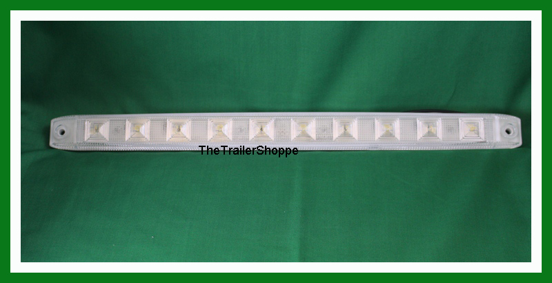 Maxxima 15" Surface Mount Rectangular Stop Turn Tail Strip Light  Red Clear Lens