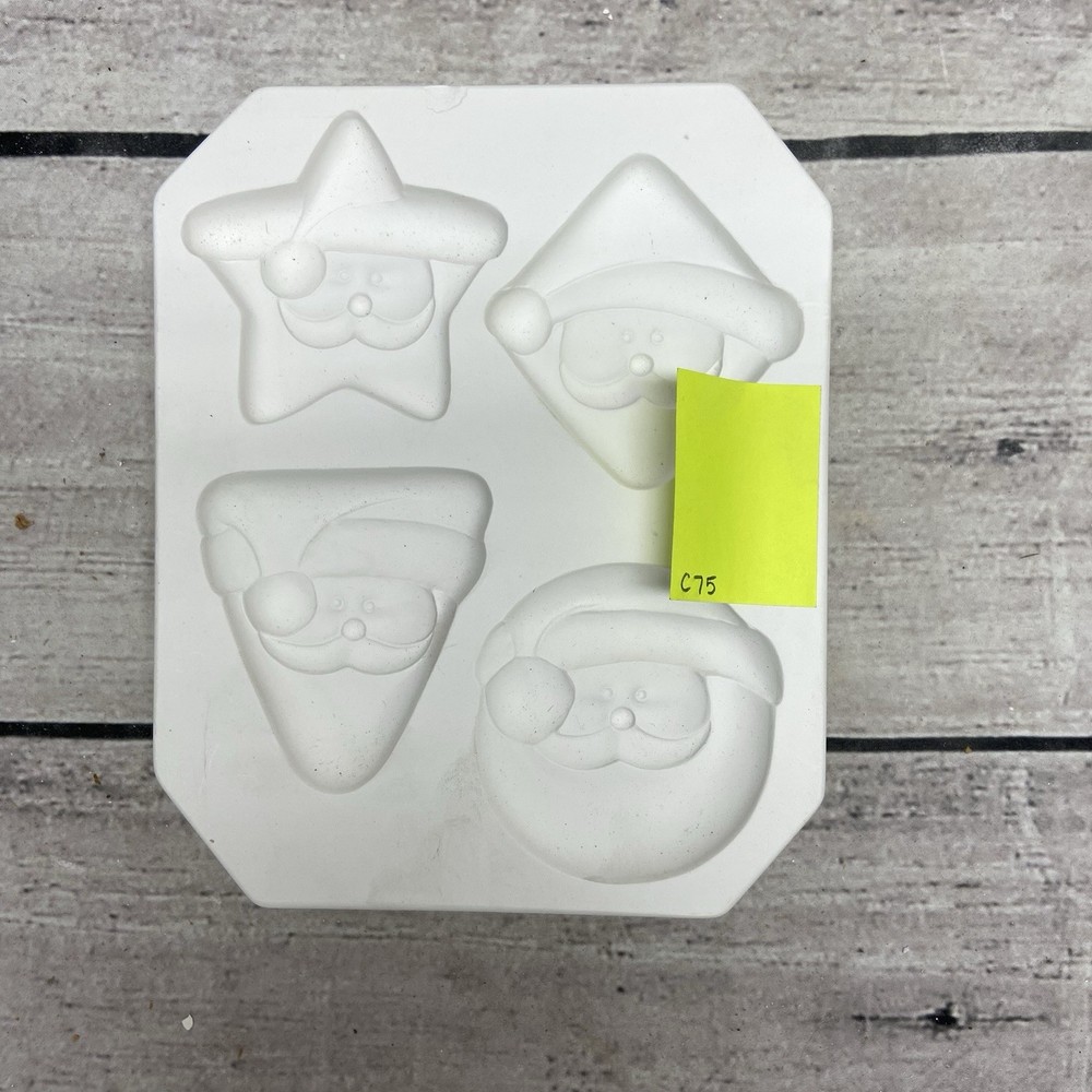 Riverview Ceramic Casting Mold Open Pour - Santa Heads 1077