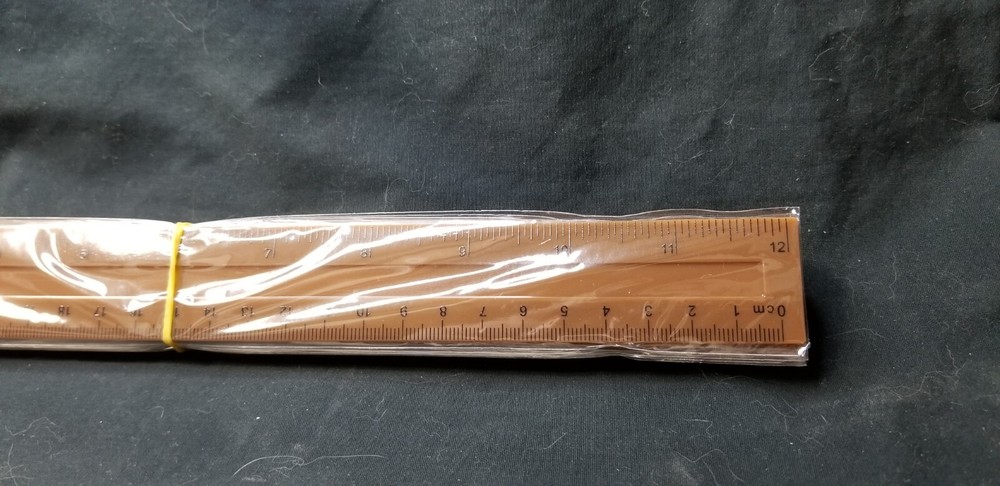 Brown Plastic Ruler Standard & Metric 10 Pack