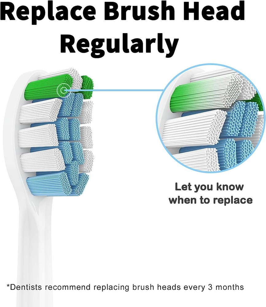 Replacement Toothbrush Heads for Philips Sonicare 10 Pack Sonic Replacement Head
