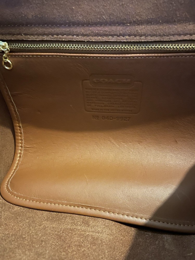 Coach Metropolitan Briefcase Bag Brown Leather Top Handle