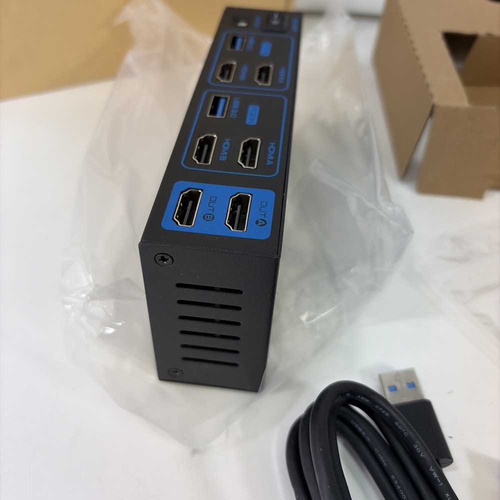 4K120Hz HDMI KVM Switch 2 Monitors 2 Computers 8K USB 3.0