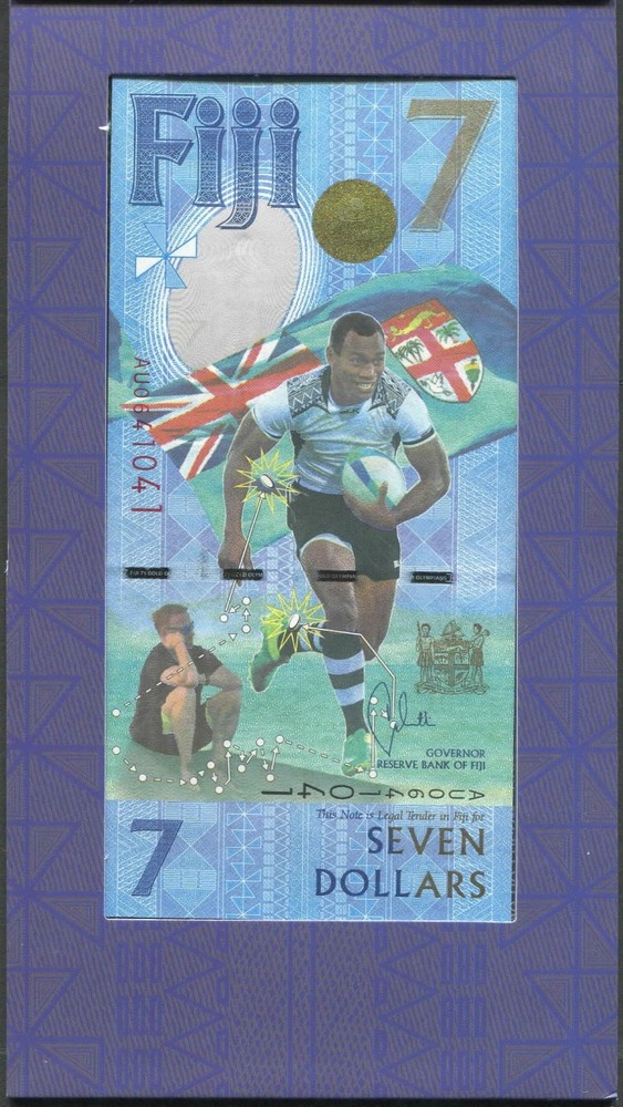 Fiji 7 Dollars 2016(2017) UNC**New (Commemorative with folder)