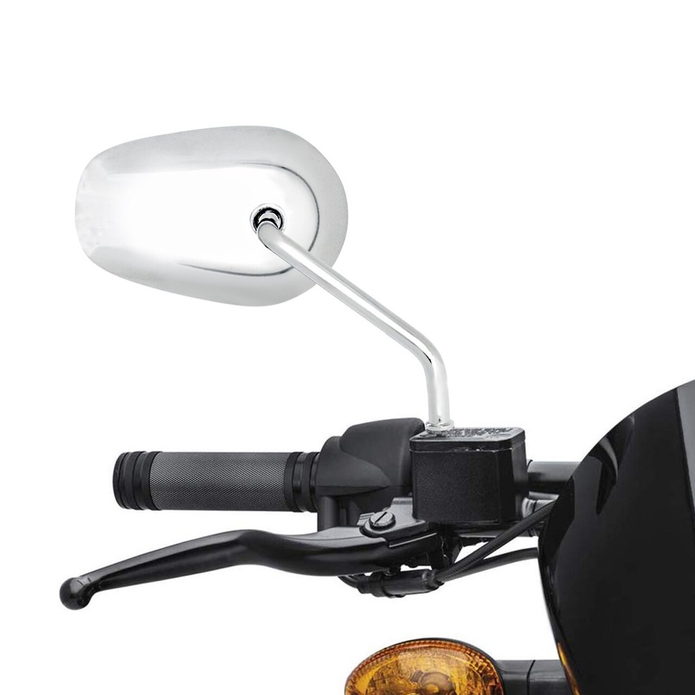 Universal Chrome 8mm Rear Side View Mirror For Harley Touring Road Electra Glide