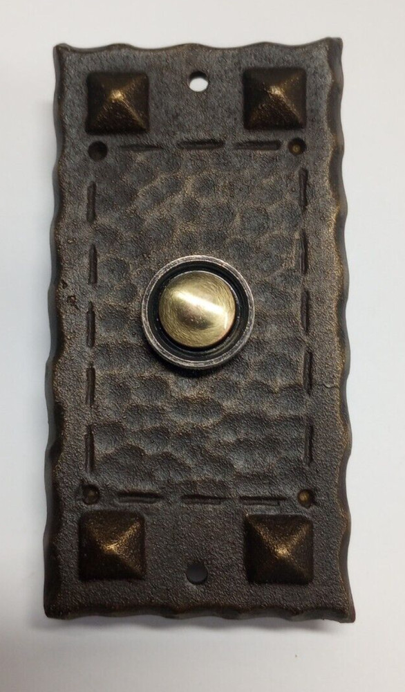Classic Style Doorbell Button Solid Brass Waterglass Studios 1610ab