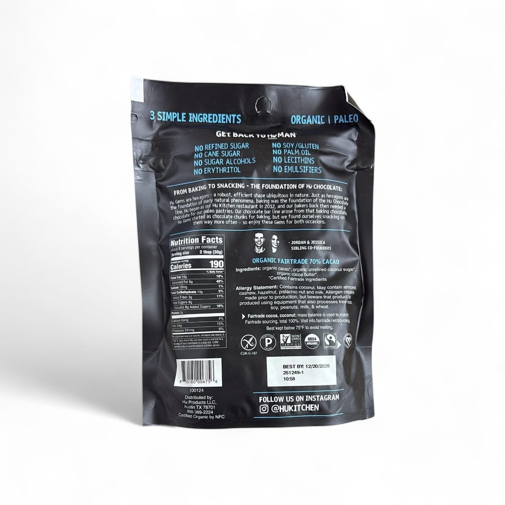 Hu Dark Chocolate Gems, 9 oz