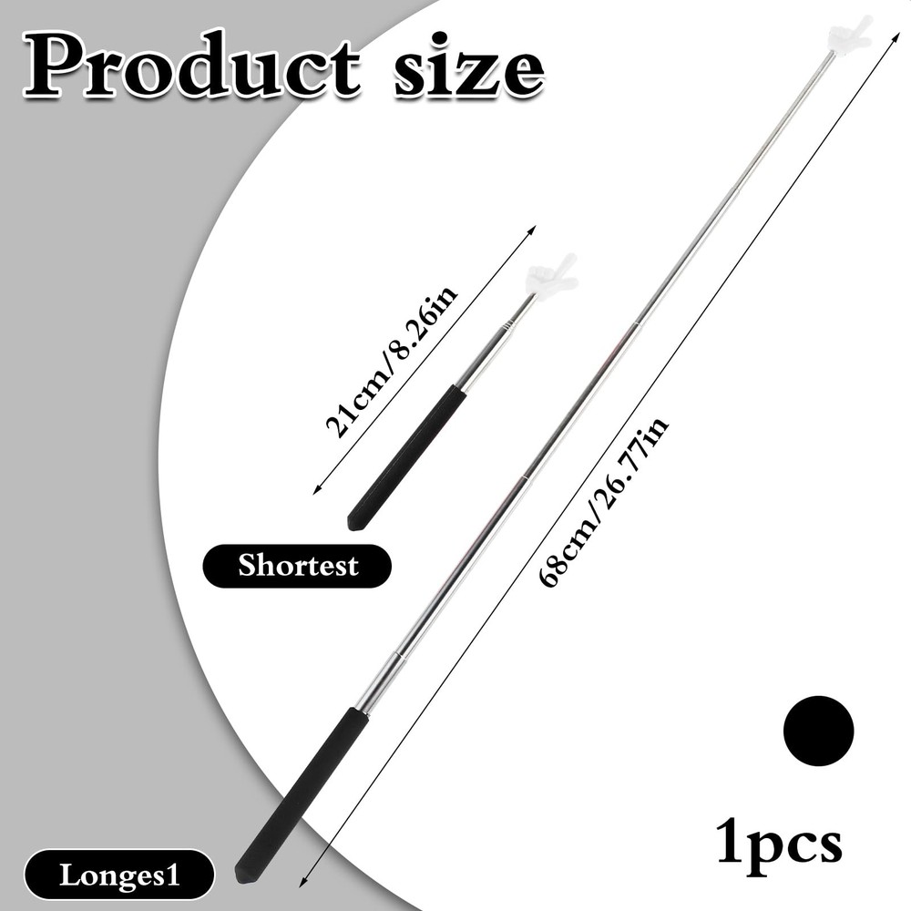 DIVINA VITAE Telescopic Teacher Pointer Extendable Stick for Black