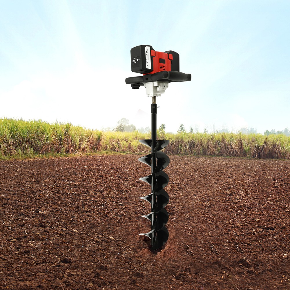Electric 2000W Post Hole Digger With 6" Dirt Digging Bit Drill Auger Digging Set
