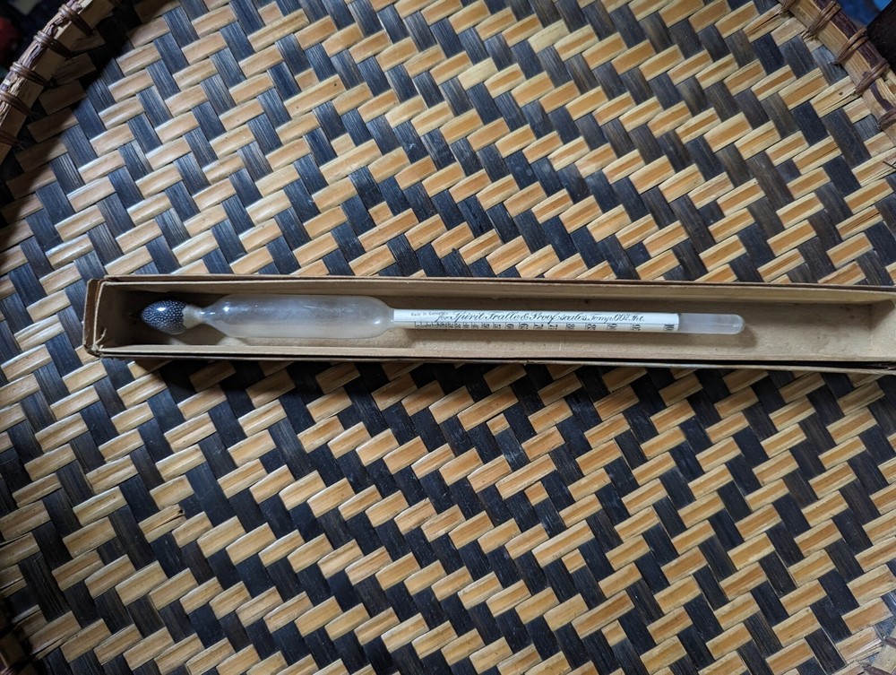 Vintage Hydrometer For Alcohol - Made In Germany - Original Box