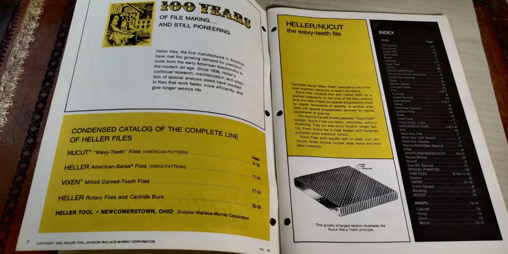 MINT!! 1970 HELLER FILES Catalog Tools USA C1