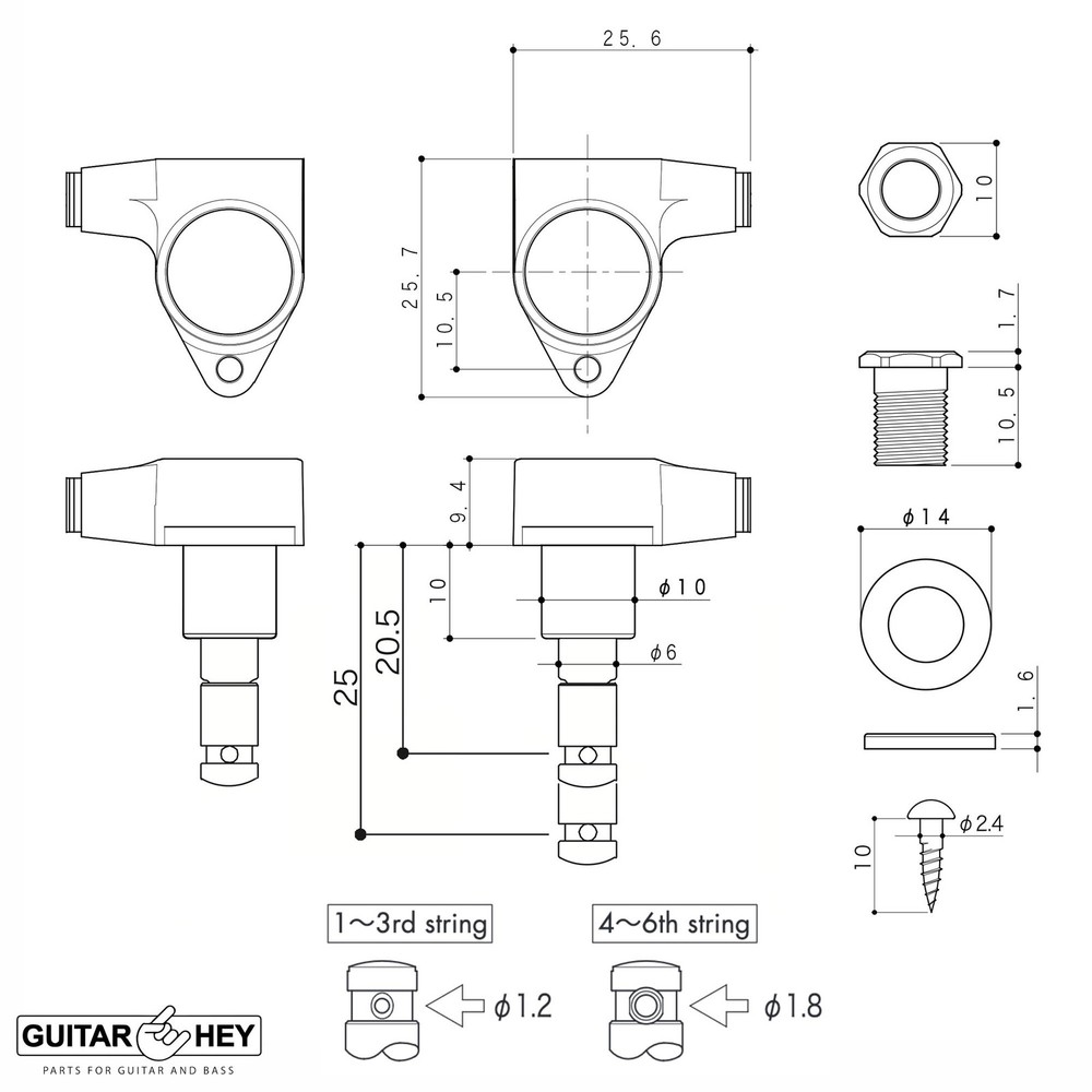 NEW Gotoh SG301-01 HAPM Adjustable Post Height Locking 3x3 - COSMO BLACK
