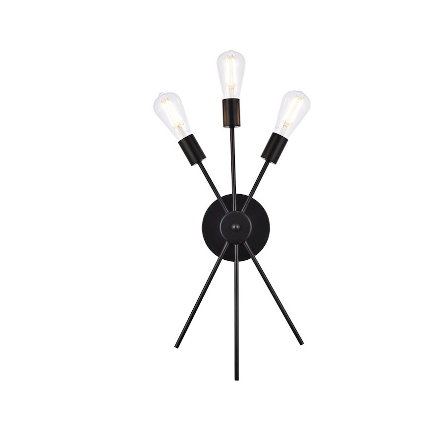 Living District Lucca 3 Light Vanity, Black - LD640W10BK